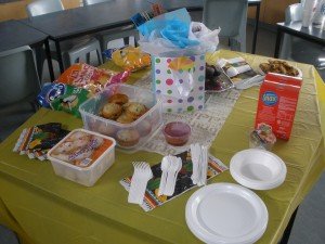 The table